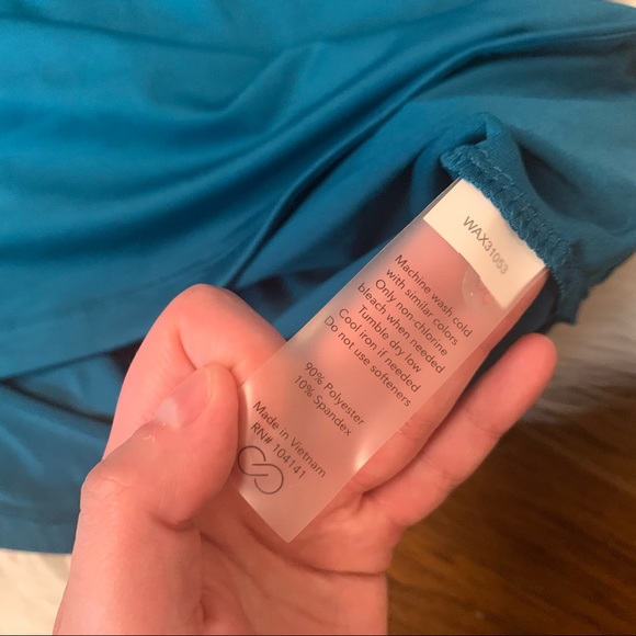 CALIA Carrie Underwood Brand Top Cold Shoulder Shirt XL Blue Long Sleeve - Picture 8 of 10